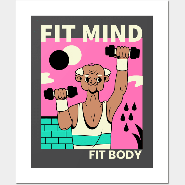 Fit Mind, Fit Body Wall Art by TrendyShopTH